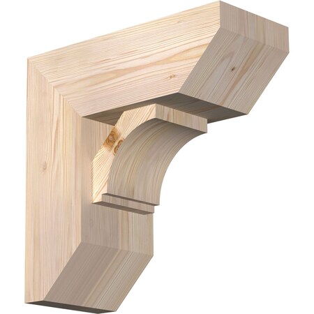 Ekena Millwork Imperial Slat Smooth Bracket w/ Offset Brace, Douglas Fir, 7 1/2"W x 18"D x 18"H BKT0806X18X18IMP06SDF